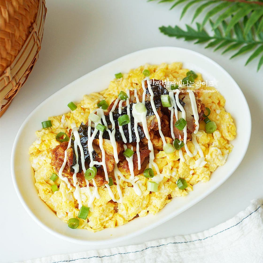 치킨마요덮밥 만들기 치밥 남은 후라이드 치킨 요리