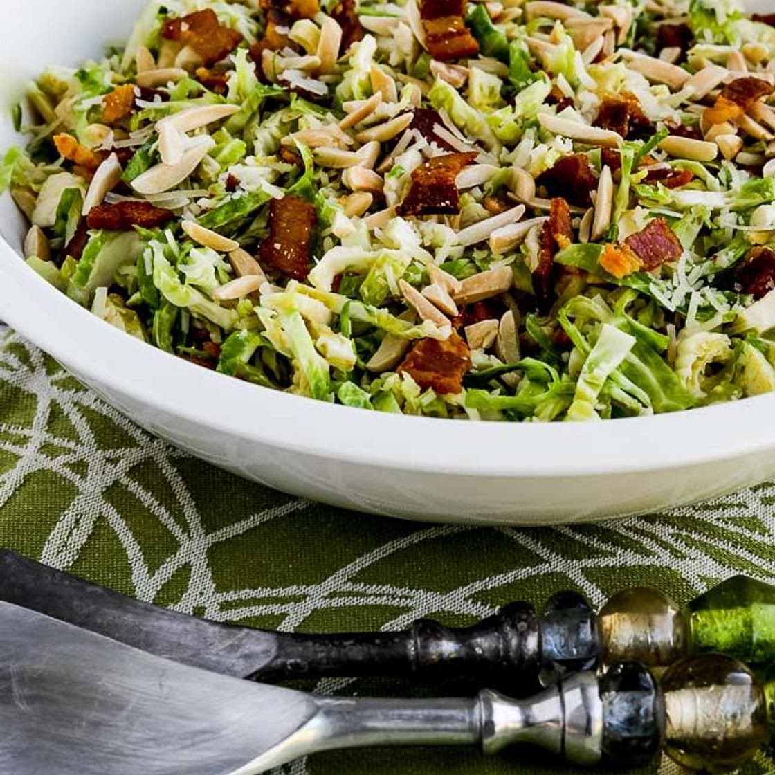 Brussels Sprouts Salad with Bacon, Almonds, and Parmesan