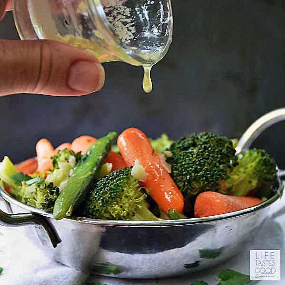 Steamed Vegetables with Garlic Butter