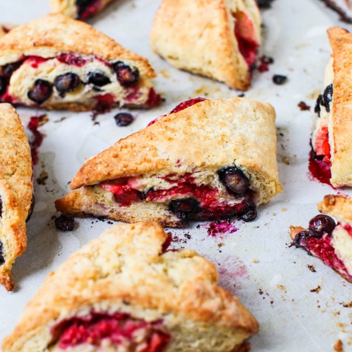 Triple Berry Scones