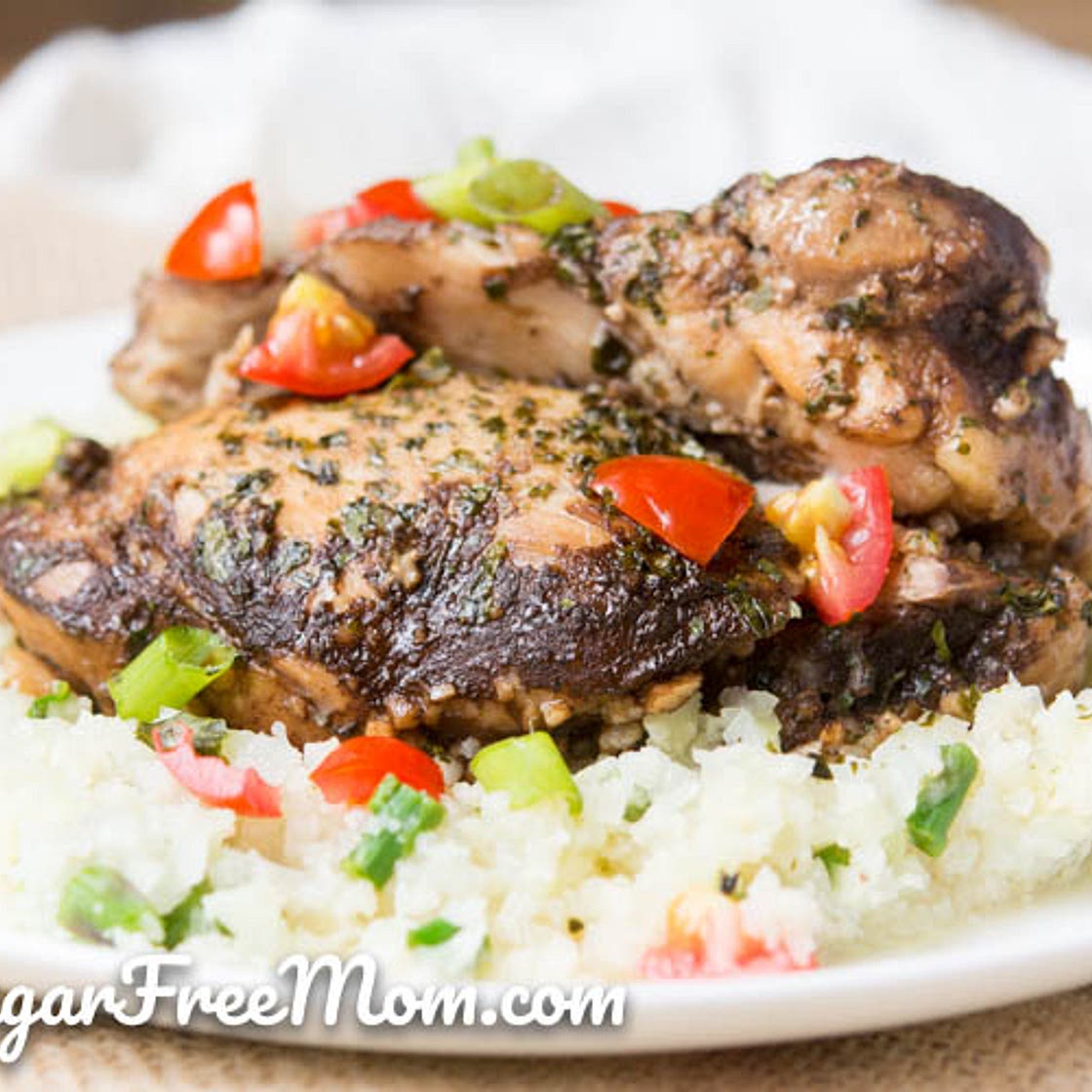 Slow Cooker Balsamic Chicken Thighs