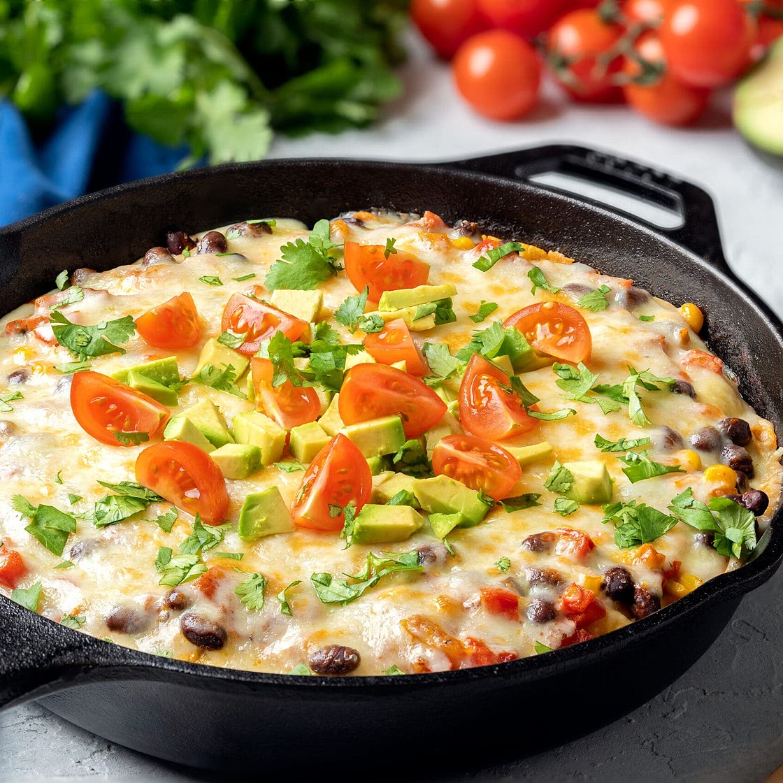 Easy Weeknight Mexican Skillet Enchiladas