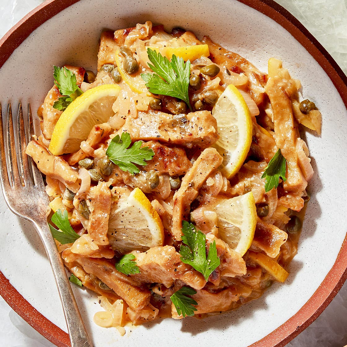 Extra Lemony Seitan Piccata