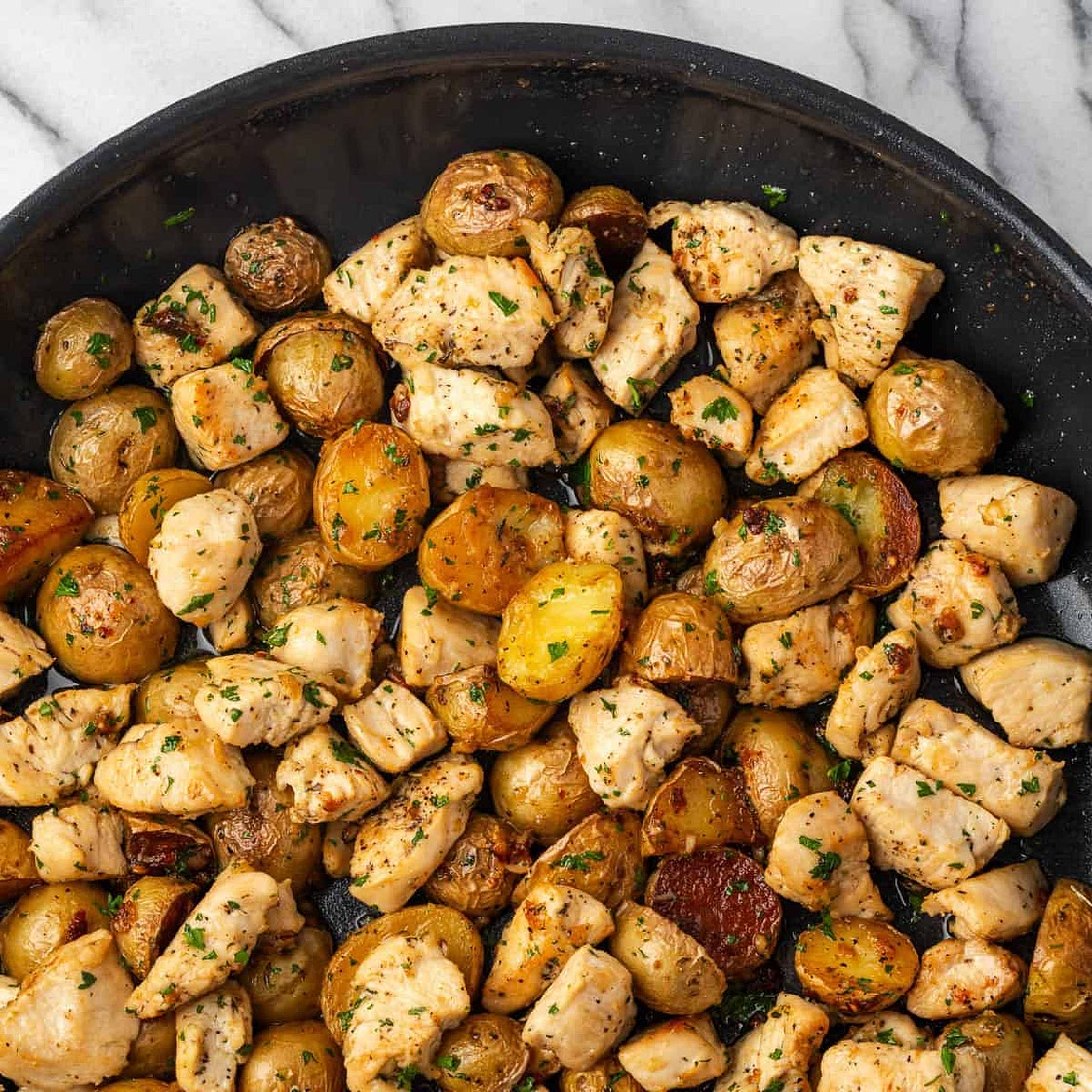 Garlic Butter Chicken and Potato Skillet