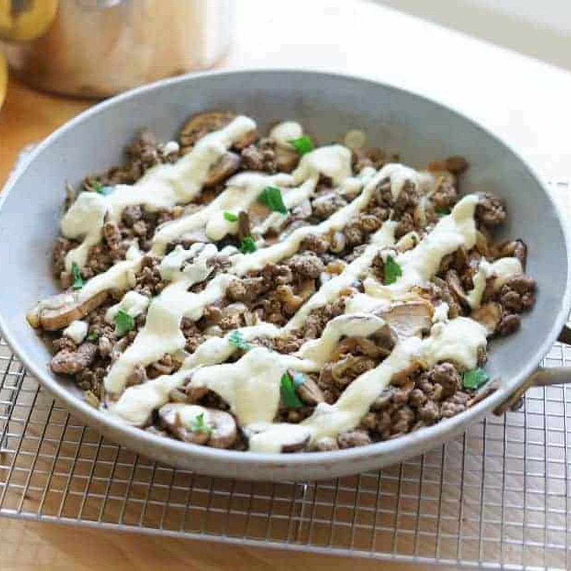 Philly Cheesesteak Skillet (AIP, Paleo, Gluten-Free, Whole30, Low Carb)