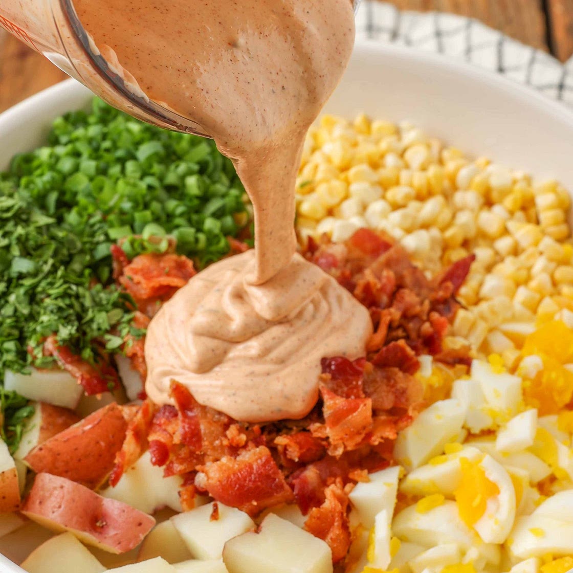 Bacon Potato Salad with Corn