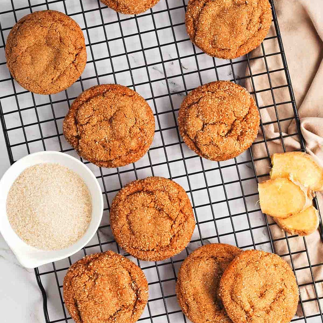 Vegan Ginger Molasses Cookies