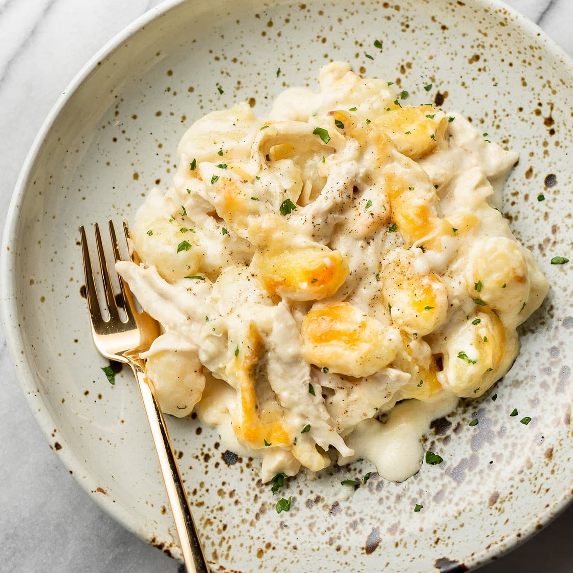 Chicken Alfredo Gnocchi Bake