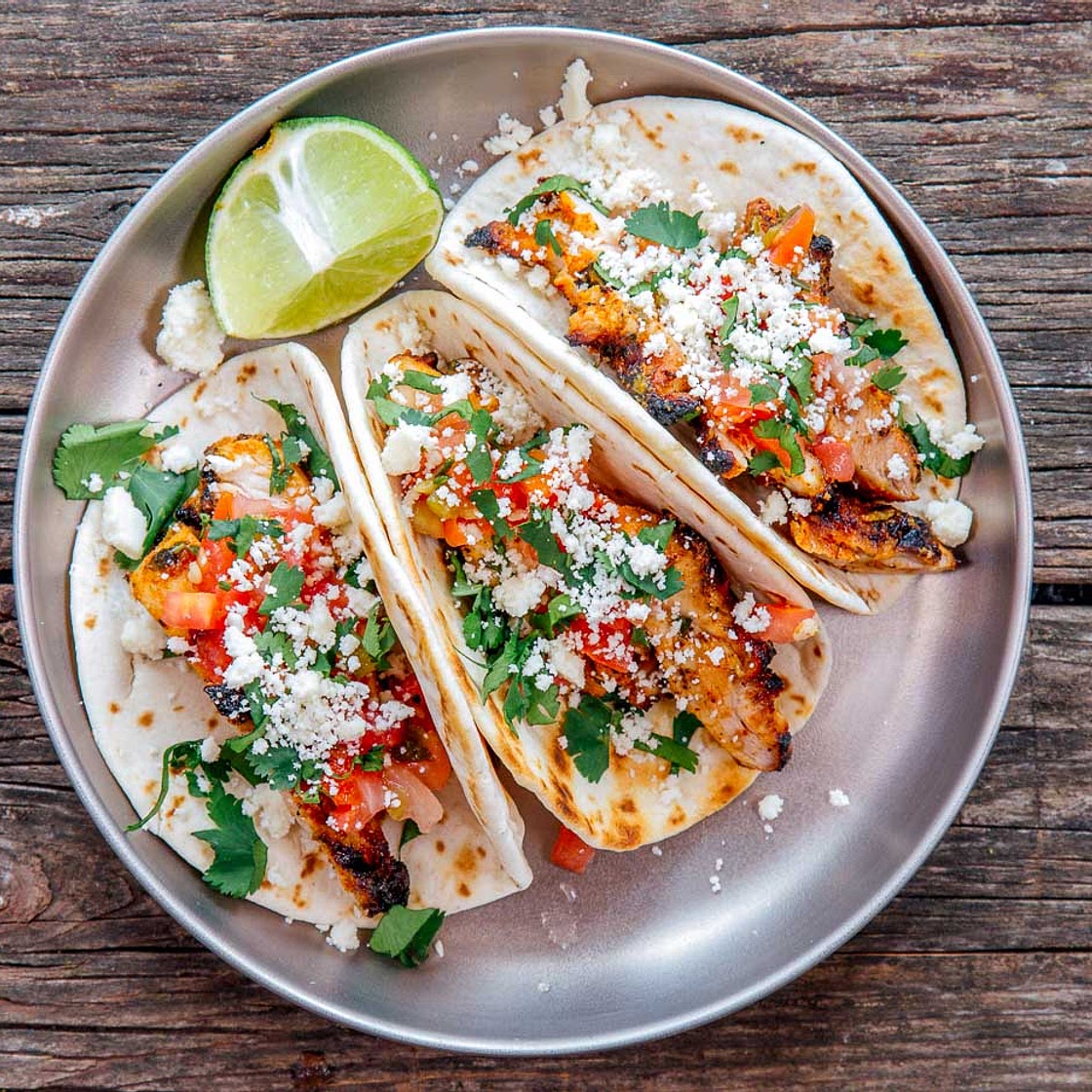 Cilantro Lime Grilled Chicken Tacos