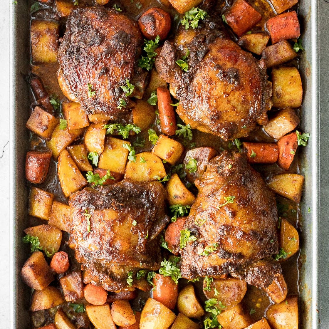 Sheet Pan Curry Chicken and Vegetables