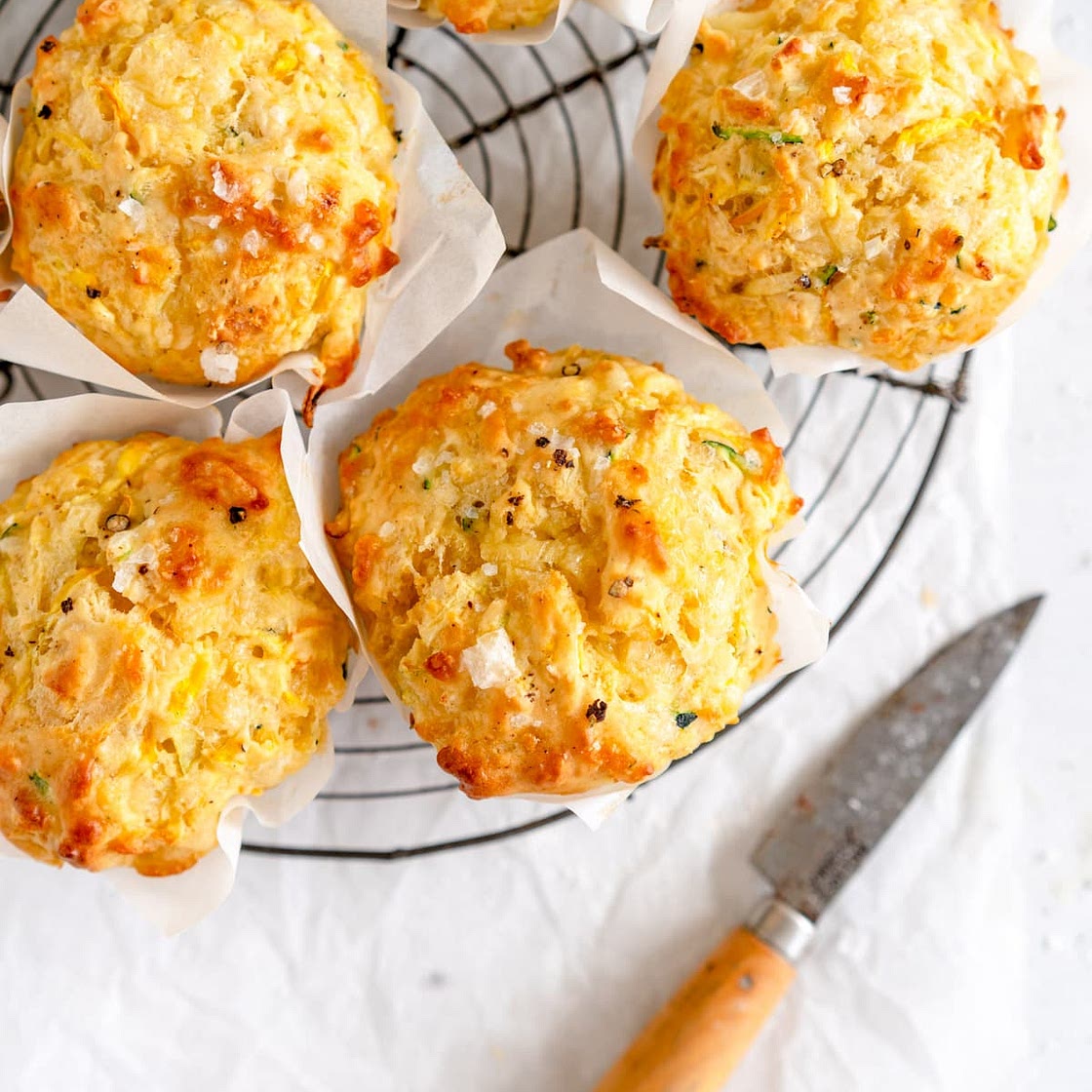 30 Minute Cheesy Zucchini Muffins