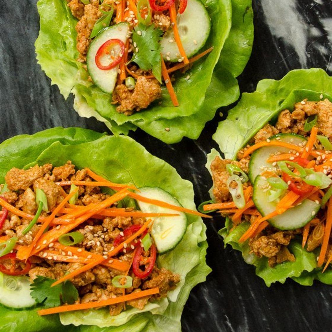 Korean BBQ Chicken Lettuce Wraps