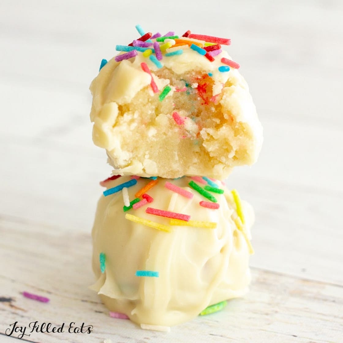 Keto Cake Batter Truffles
