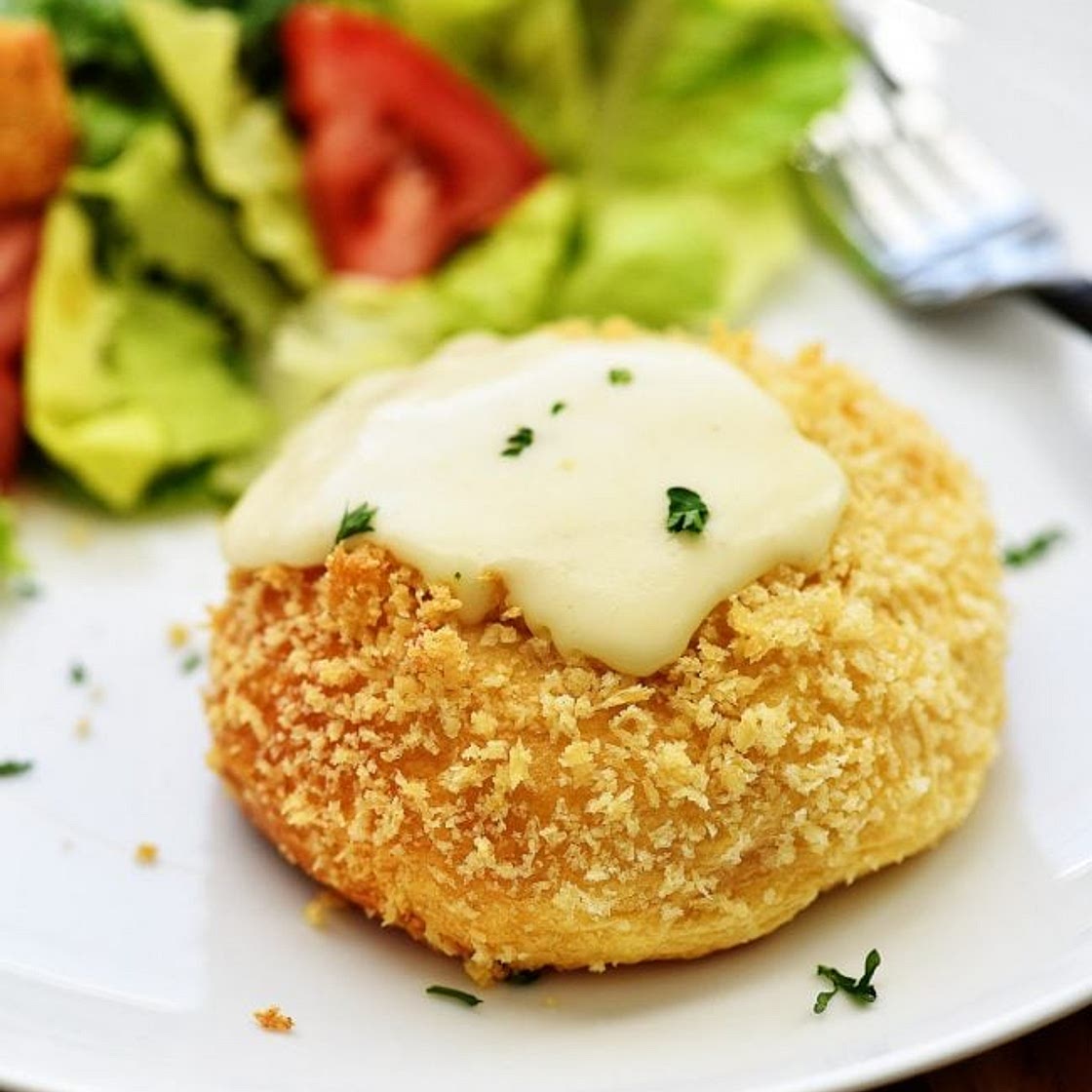 Chicken Pillows with Creamy Parmesan Sauce
