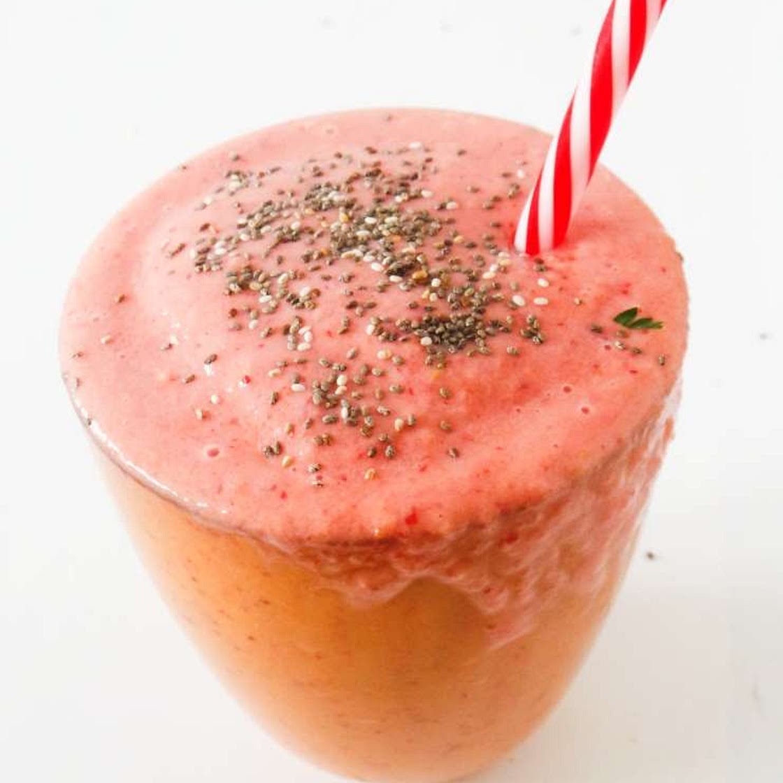 Strawberry Smoothie With Peaches