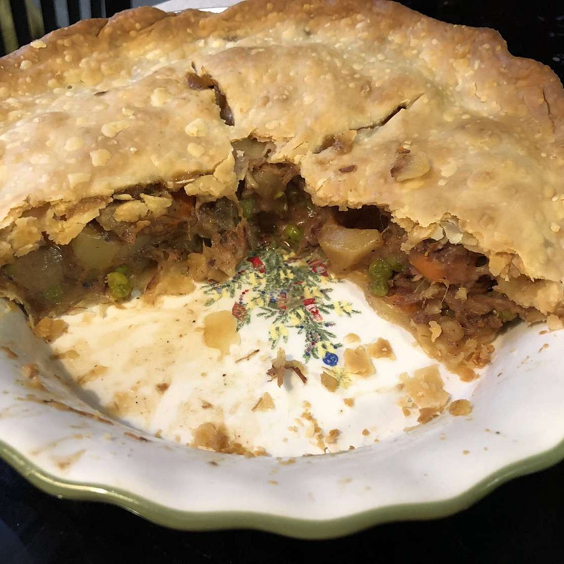 Pot Pie with Leftover Pot Roast and Vegetables