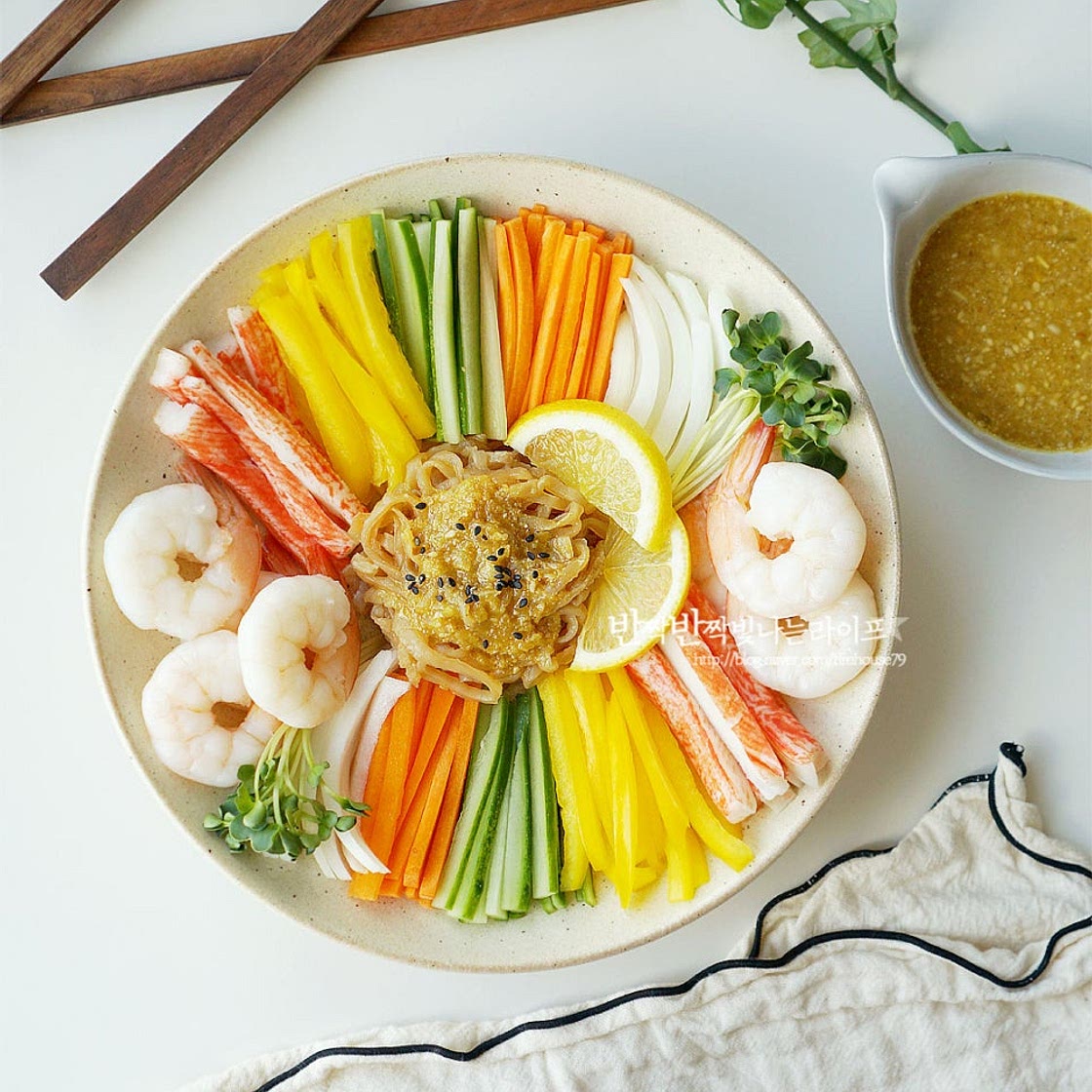 해파리냉채 겨자소스 만들기 해파리냉채 만드는 법 해파리무침