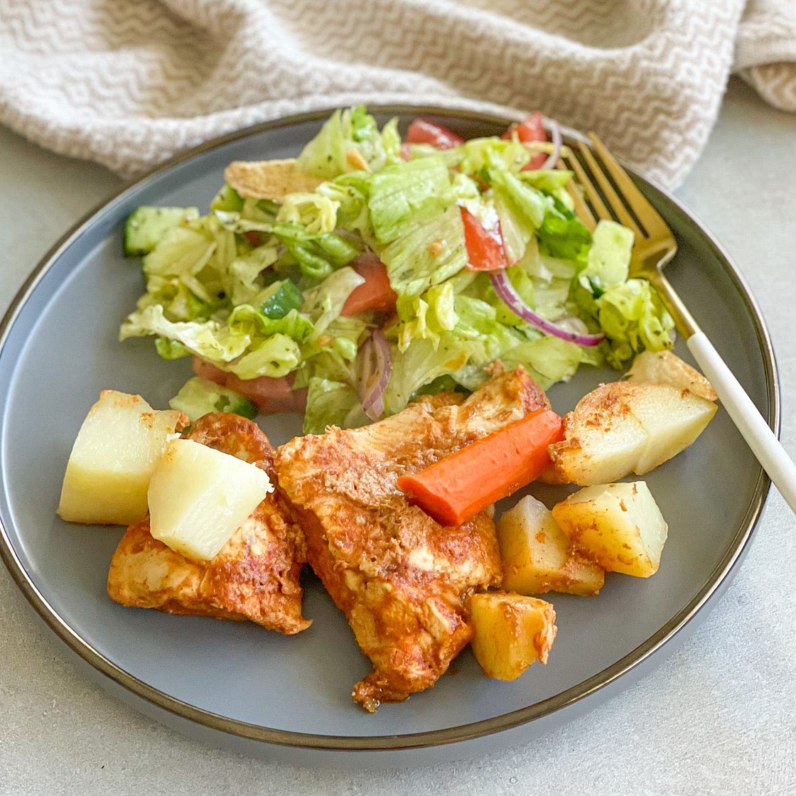 Baked Cumin Chicken and Potatoes