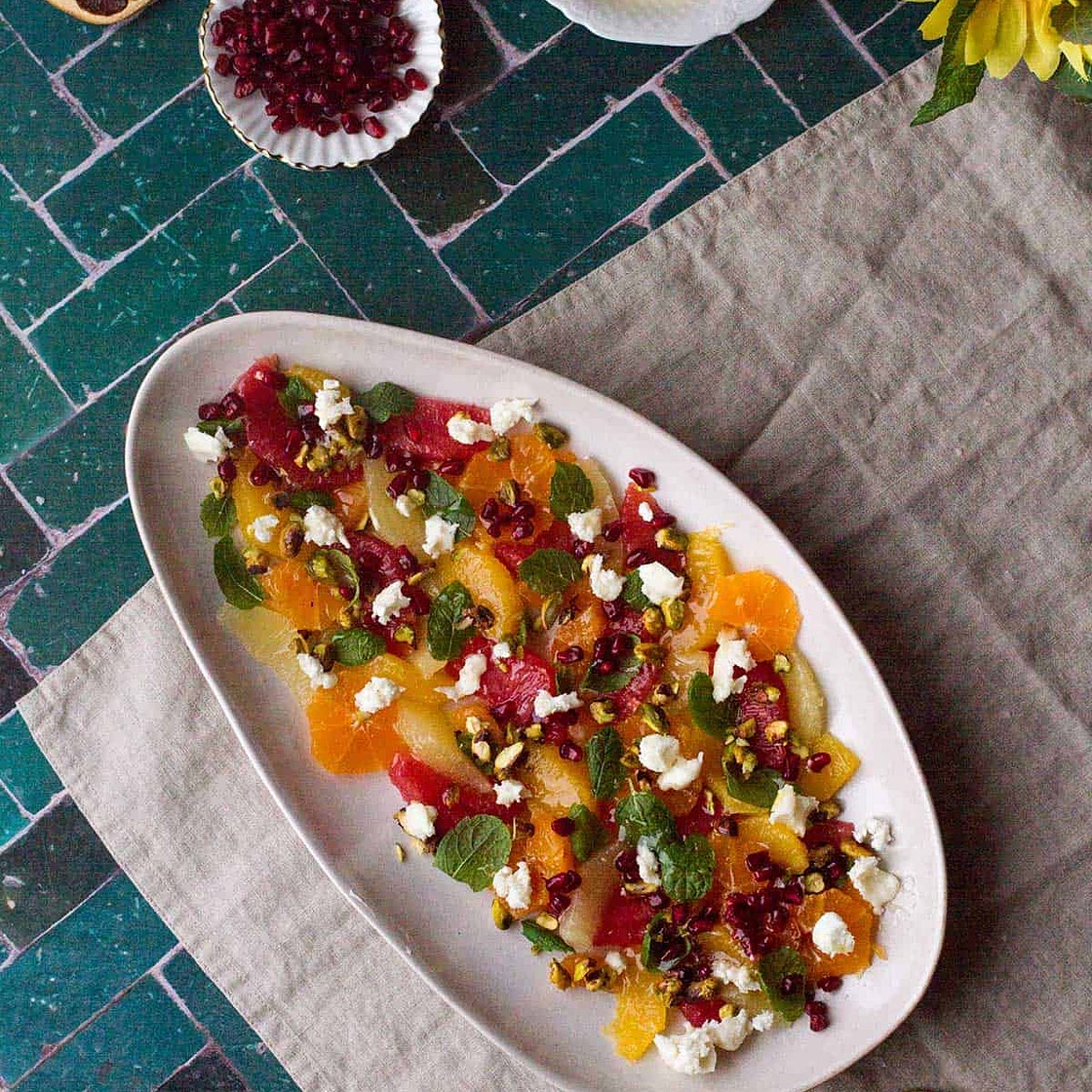 Easy Mint Citrus Salad with Honey Drizzle