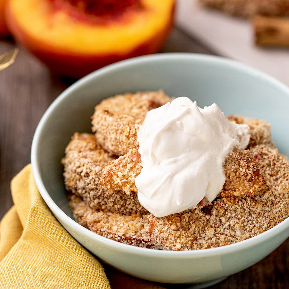 Air-Fryer Peach Cobbler Bites