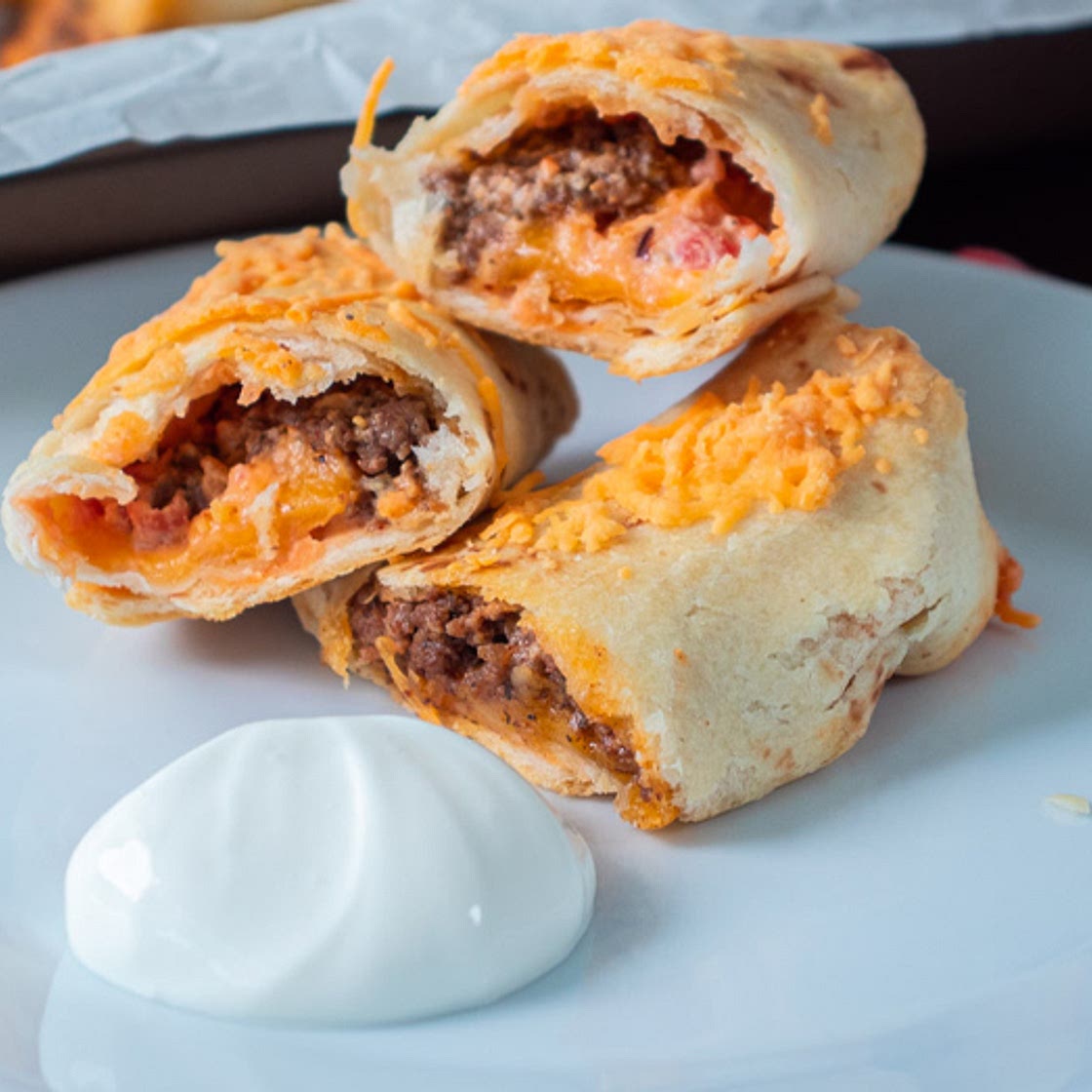 Cheesy Beef Taco Pockets