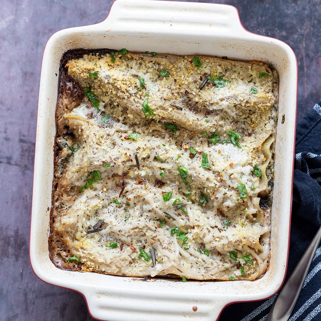 Creamy Vegan Mushroom Lasagna