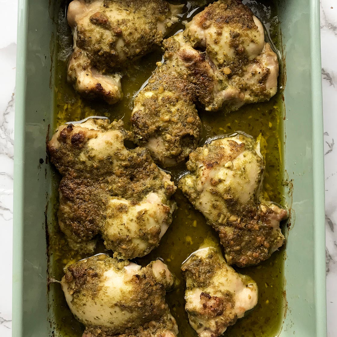 Pesto Chicken Thighs