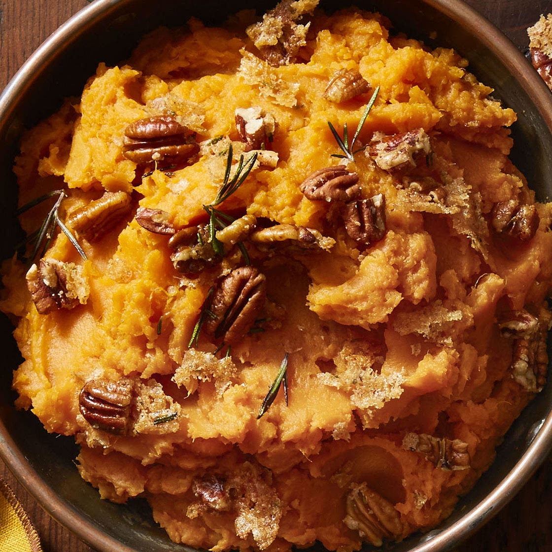 Rosemary-Pecan Mashed Sweet Potatoes