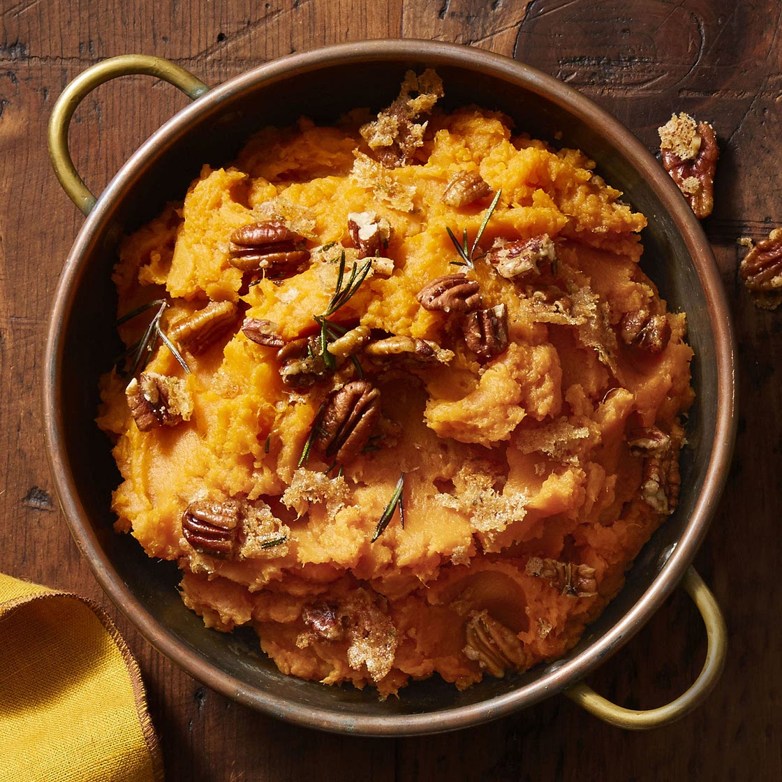Rosemary-Pecan Mashed Sweet Potatoes