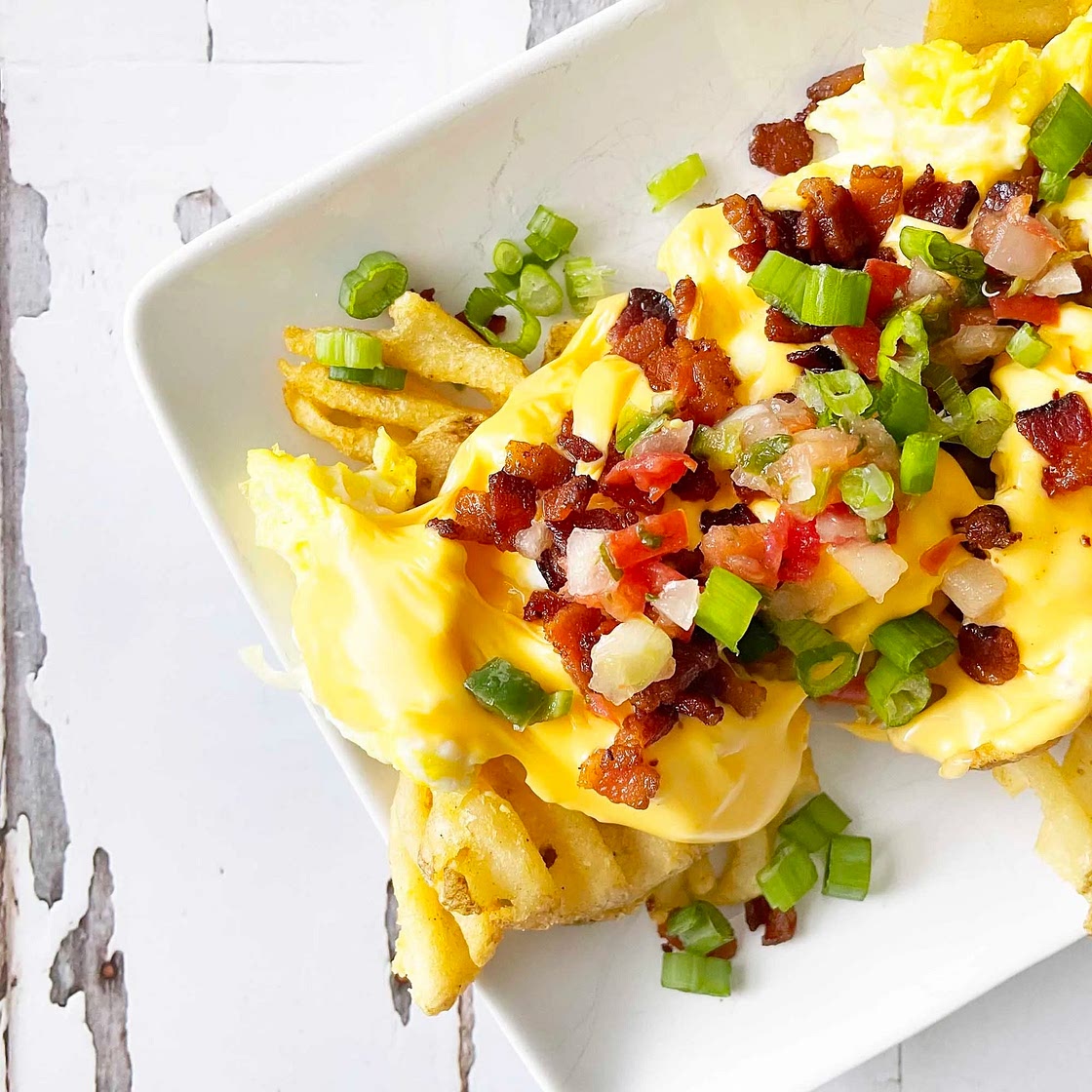 Bacon, Egg & Cheese Breakfast Fries — The Skinny Fork