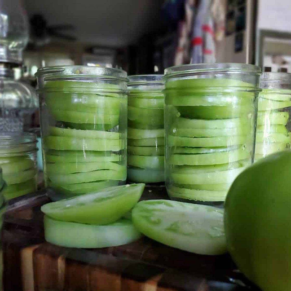 Canning Sliced Green Tomatoes for Frying