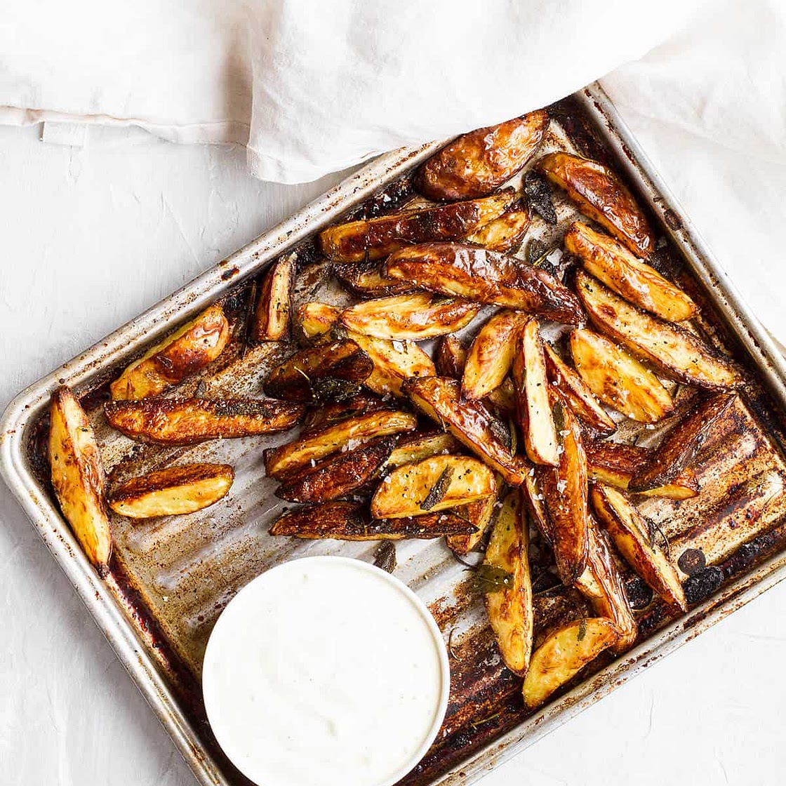 Crispy Potato Wedges In Oven With Herbs