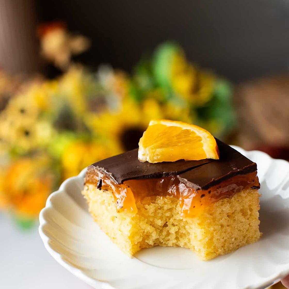 Orange Jaffa Cake (Orange Cake with Turkish Delight!)