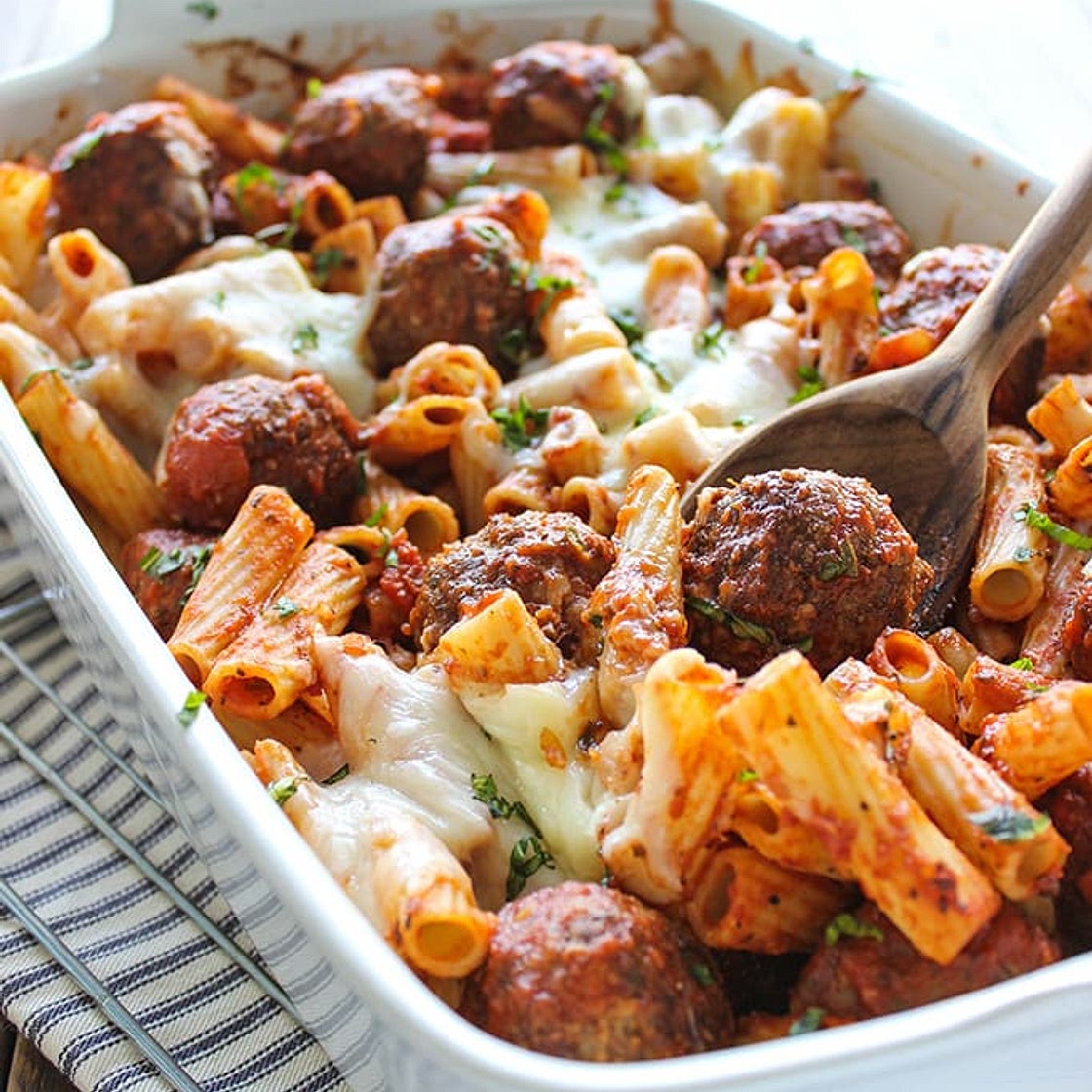 Meatball Pasta Bake