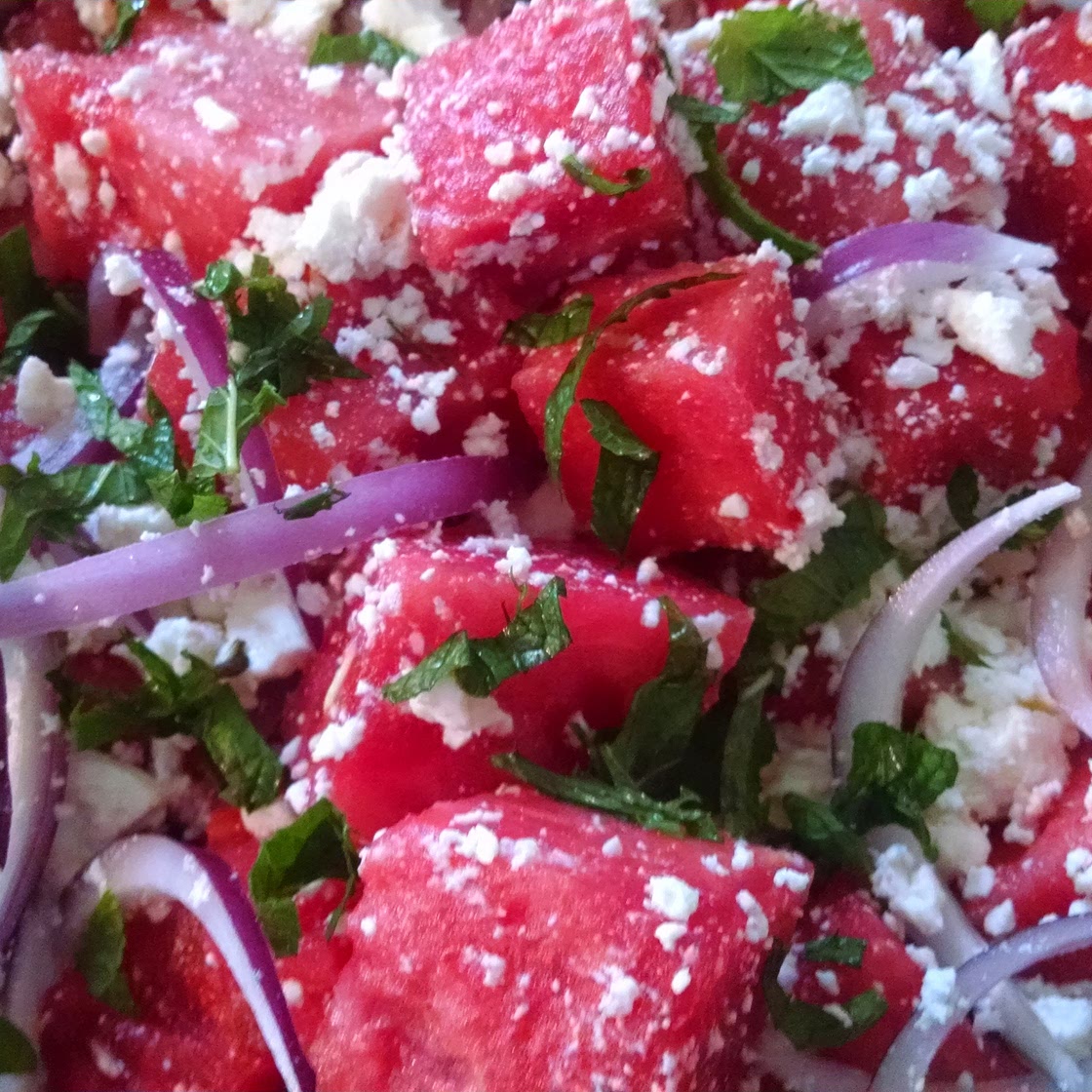 Watermelon and feta salad