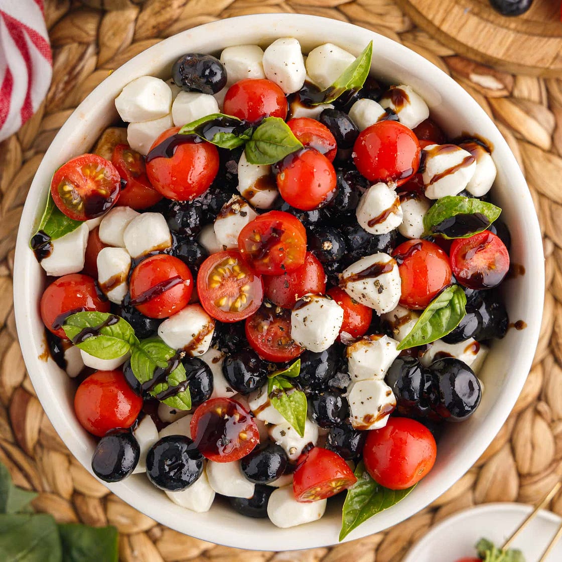 Red White and Blue Caprese Salad