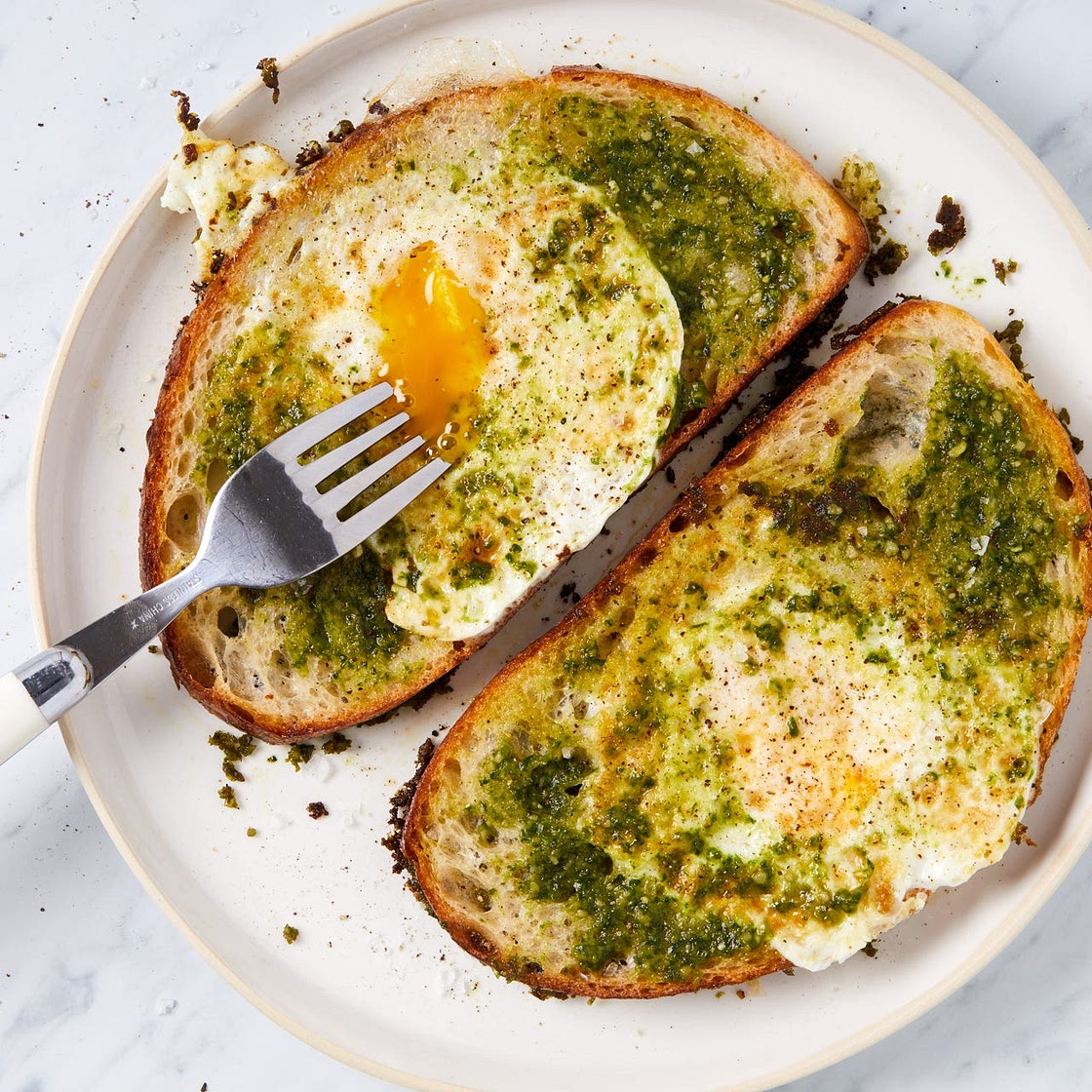 Pesto Egg-In-A-Hole