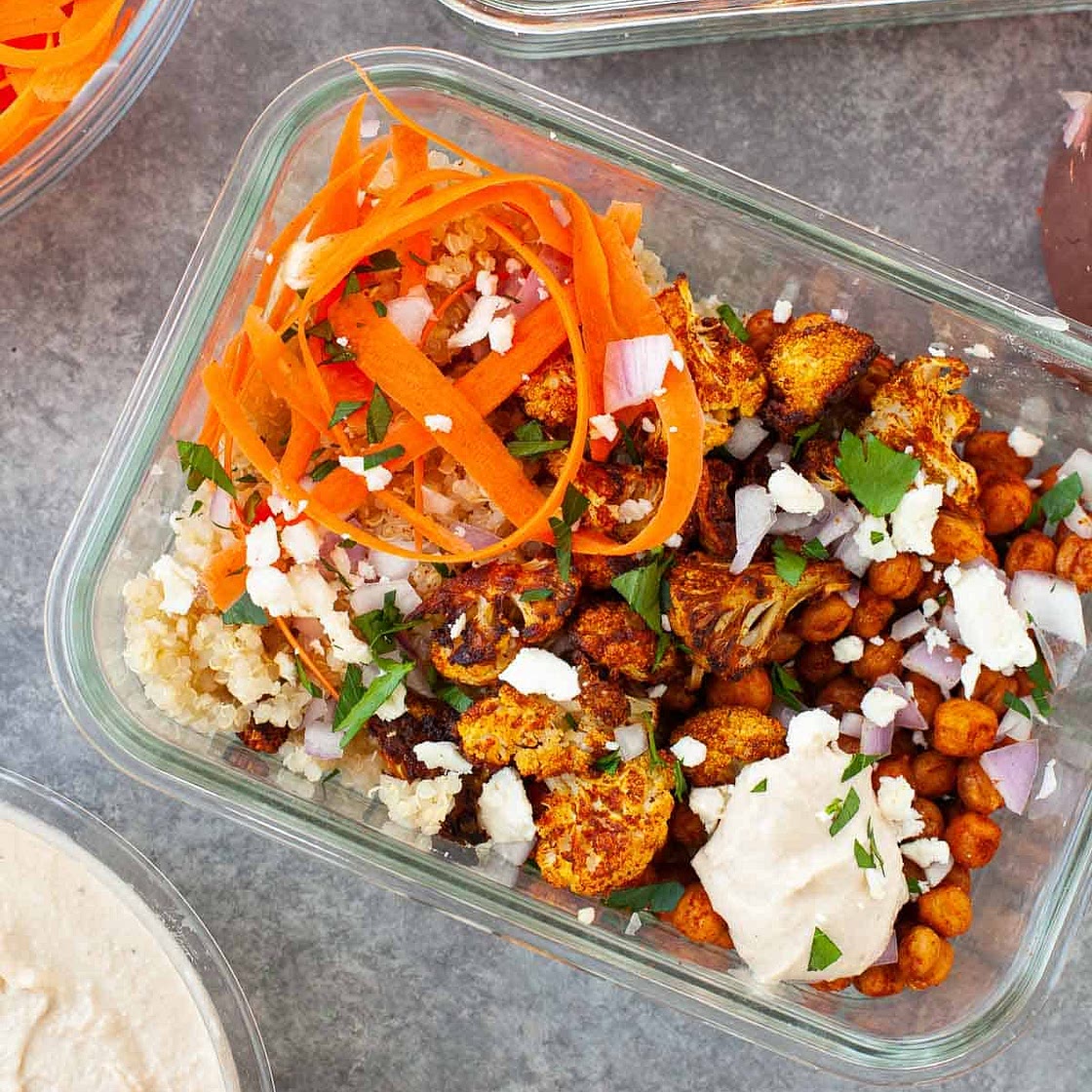 Moroccan Chickpea Bowl (Meal Prep Lunch)