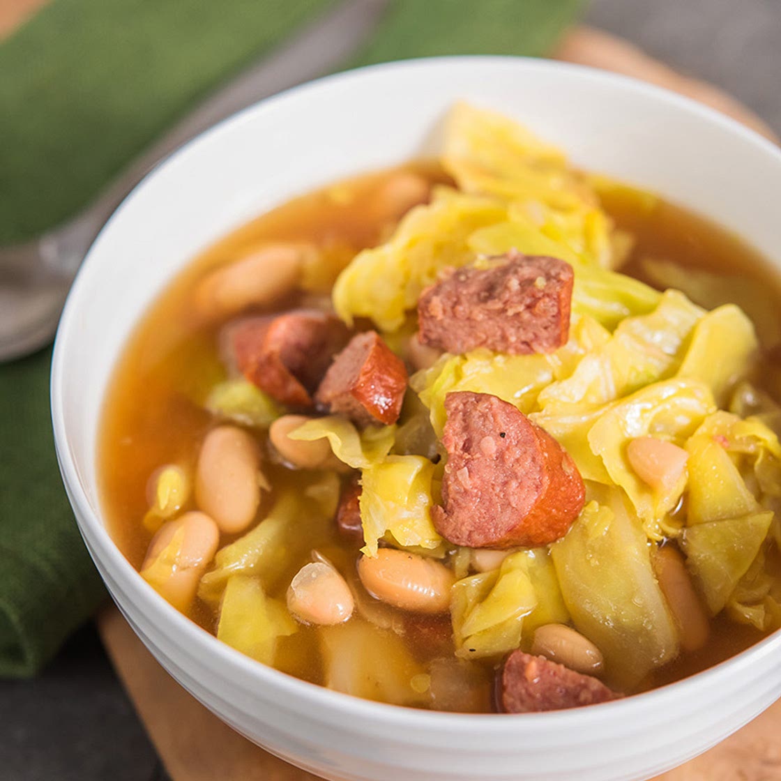 Kielbasa and Cabbage Soup Inspired by Polish Borscht Easter Soup