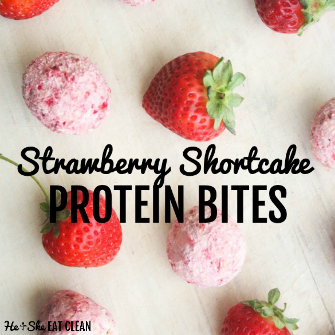 Strawberry Shortcake Protein Bites