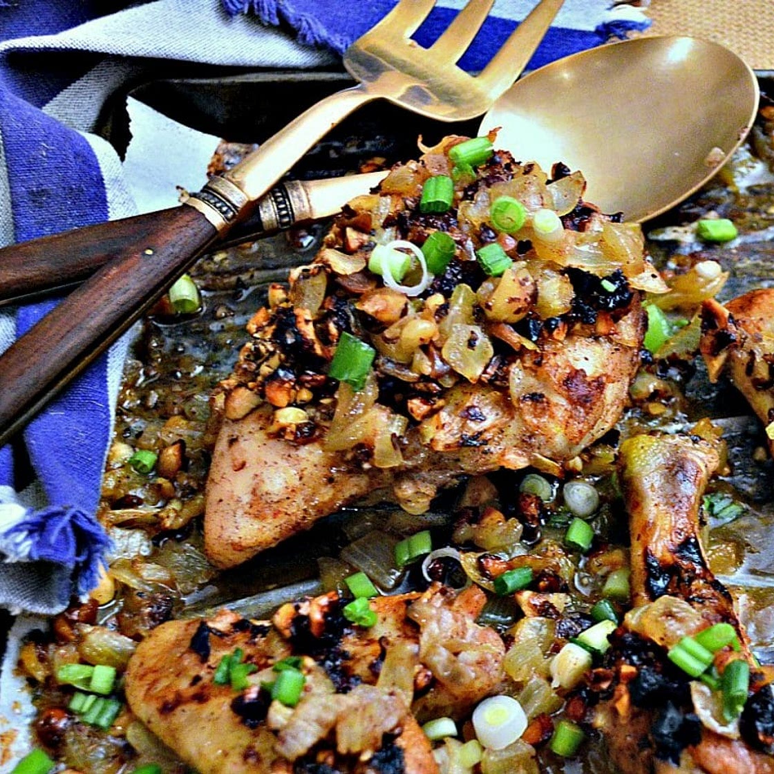 Roast Chicken with Saffron, Hazelnuts and Honey and Playing Catch Up!