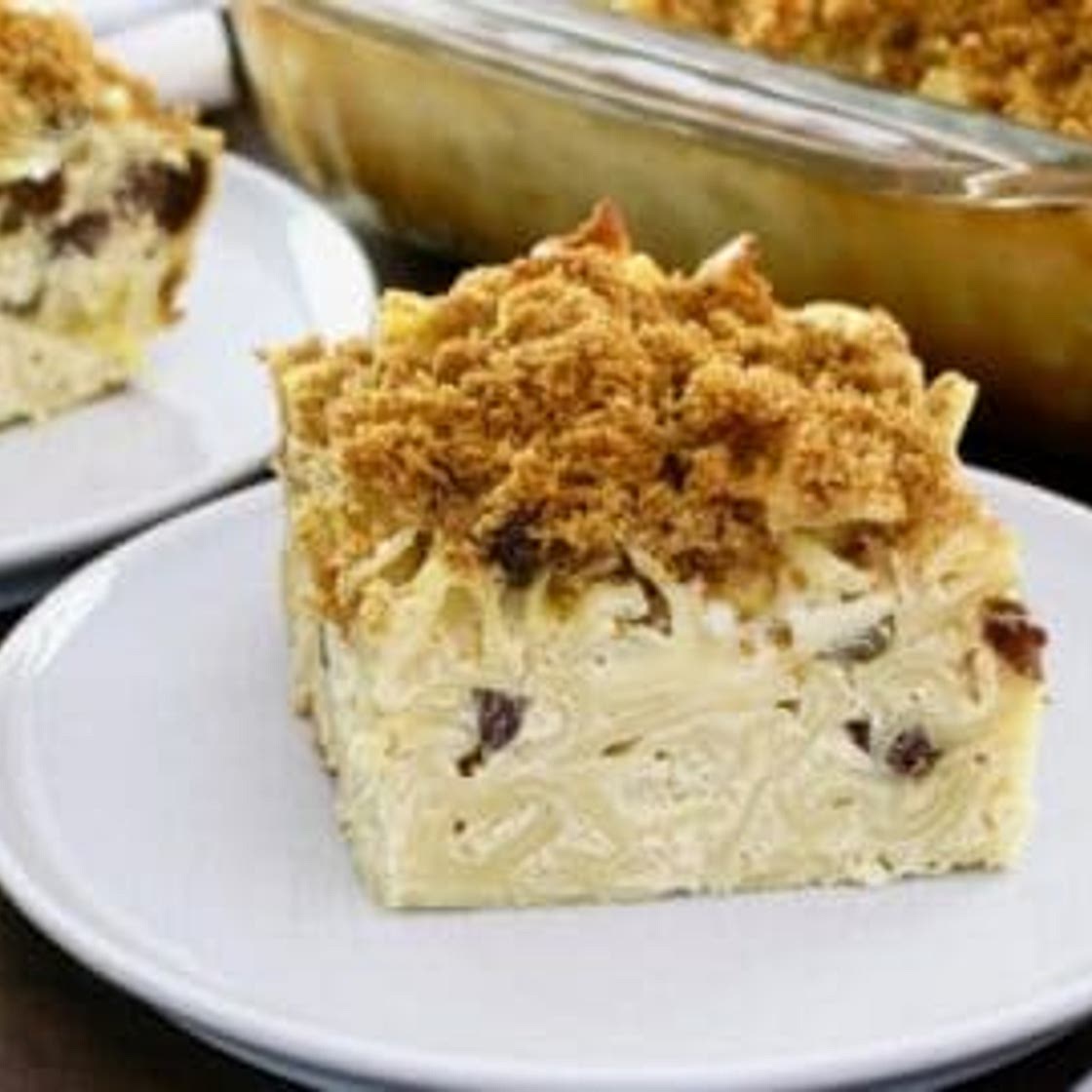 Pineapple Raisin Noodle Kugel
