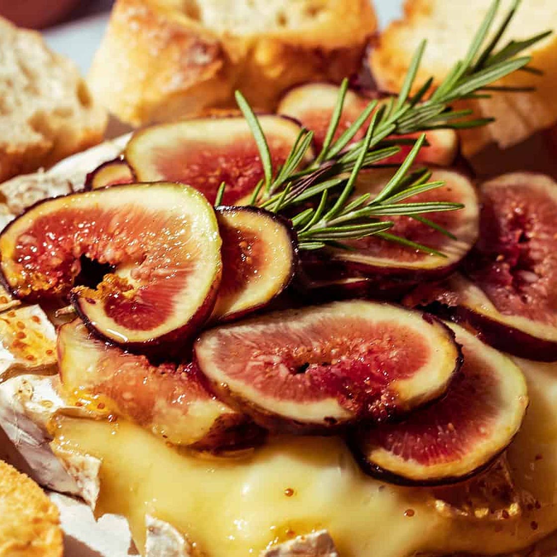 Baked Brie with Fig Jam and Honey Recipe