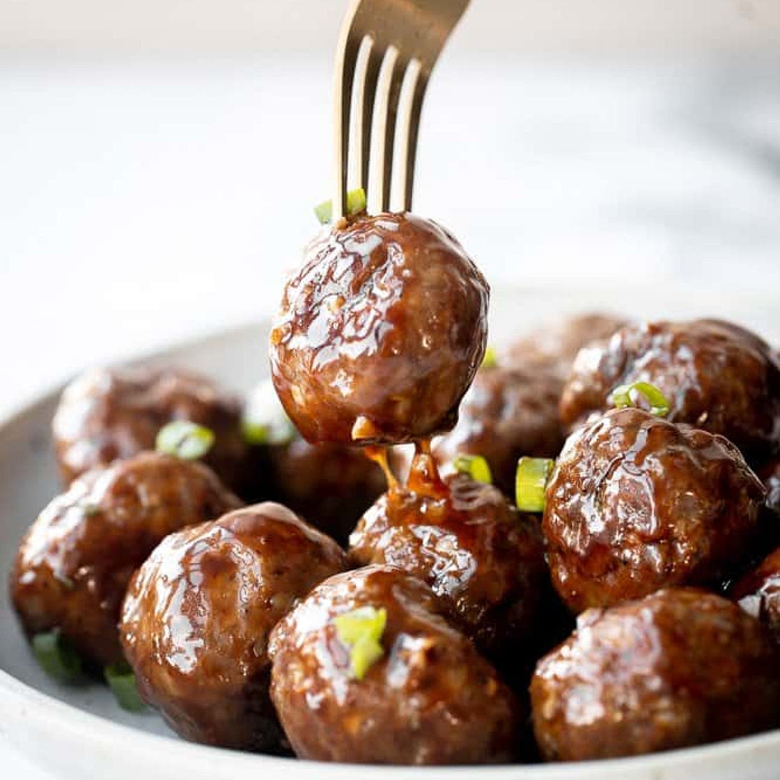Sticky Honey Garlic Meatballs