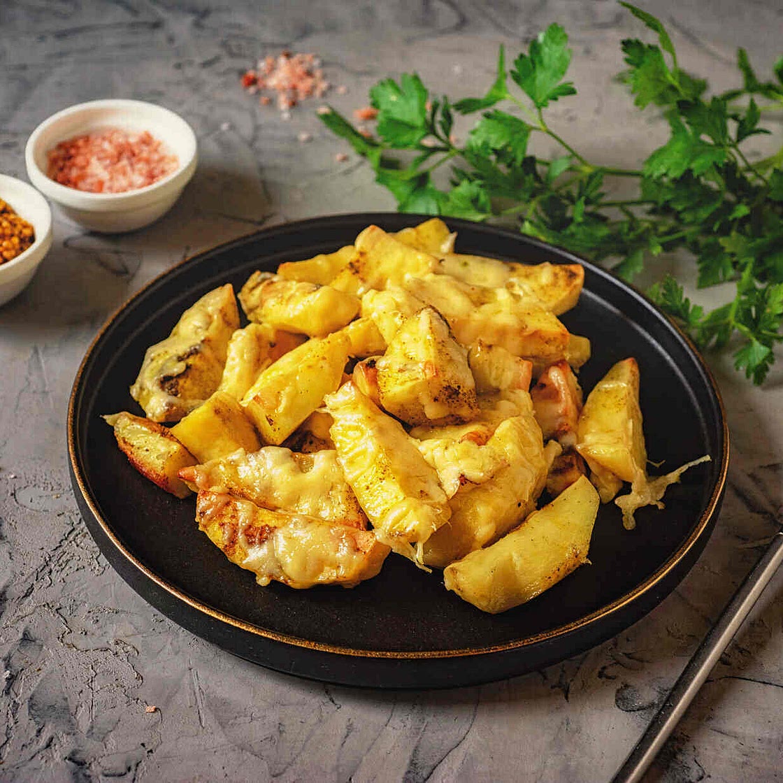 Cheesy Baked Potato Wedges Recipe