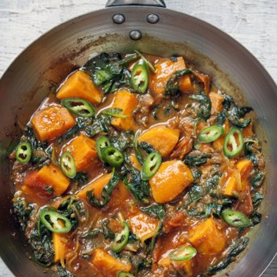 Sweet Potato Saag Aloo