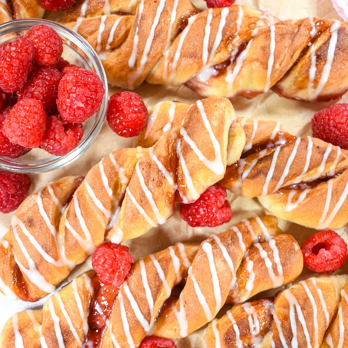 Raspberry Bread Twists