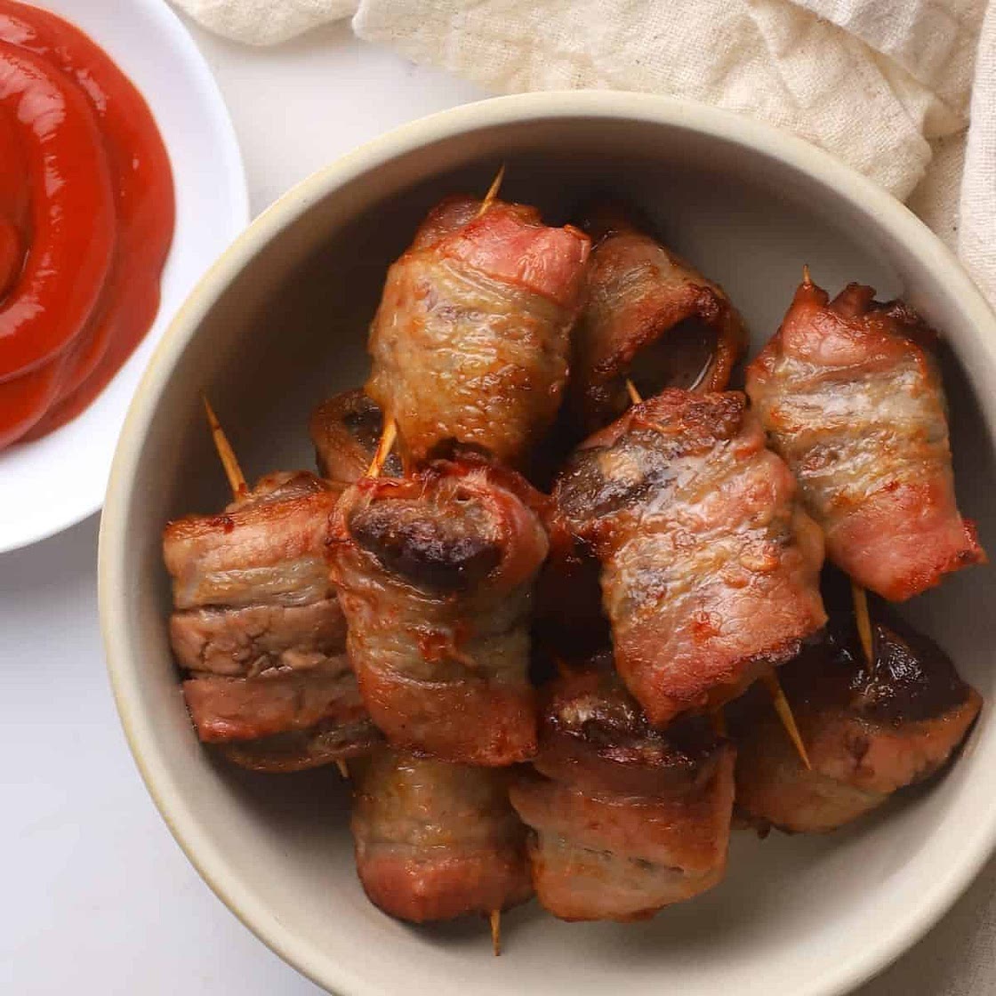 Bacon Wrapped Steak Bites (Air Fryer and Oven Method)