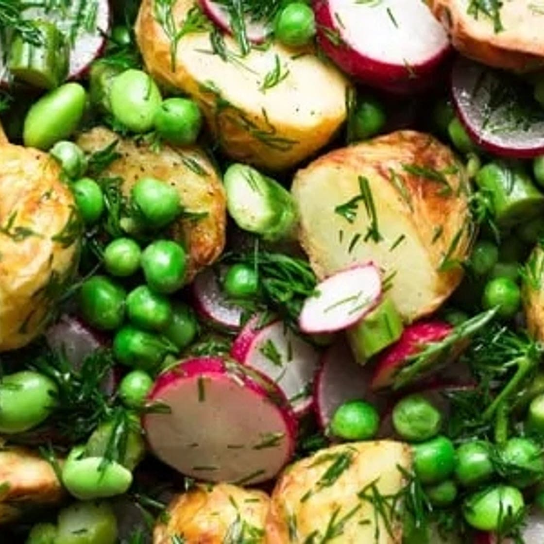 Salade de printemps aux pommes de terre nouvelles
