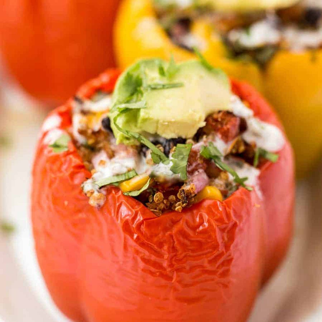 Mexican Quinoa Stuffed Peppers